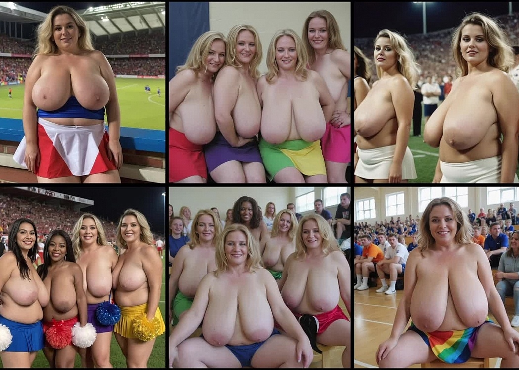 Busty Cheerleaders of the GCC 5 - Fantasy - Divine Breasts video on CurveFanz